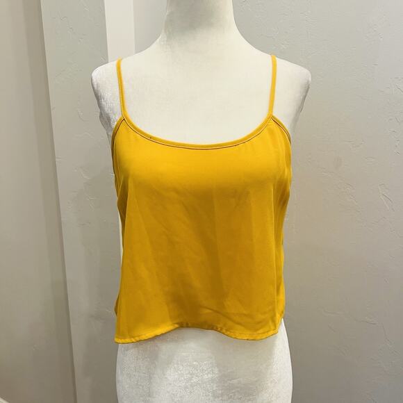 Forever 21 Women's Sleeveless Strappy Yellow Knit Cami Size S (A0127) - Picture 1 of 4
